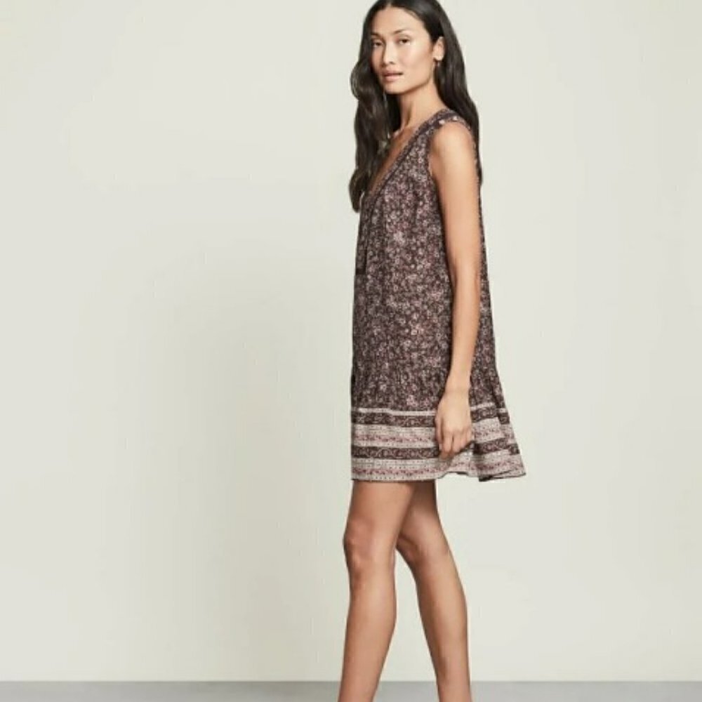Veronica Beard Leanna Mini Dress in Dark Plum